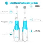 DADA-TECH Baby Electric Toothbrush, Toddler Teeth Brushes with Smart LED Timer and Sonic Technology for Infants Ages 0-3 Years (Blue) - Image 4